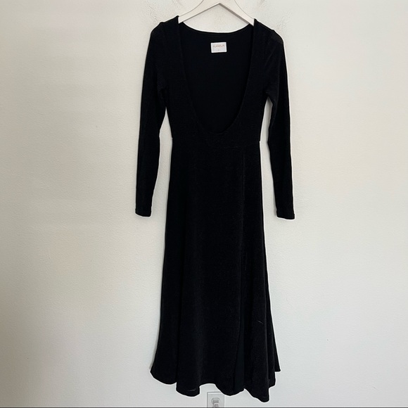 Alamour the Label Norma Long Sleeve A-Line Midi Dress Black M *Missing Bra* - Picture 4 of 10